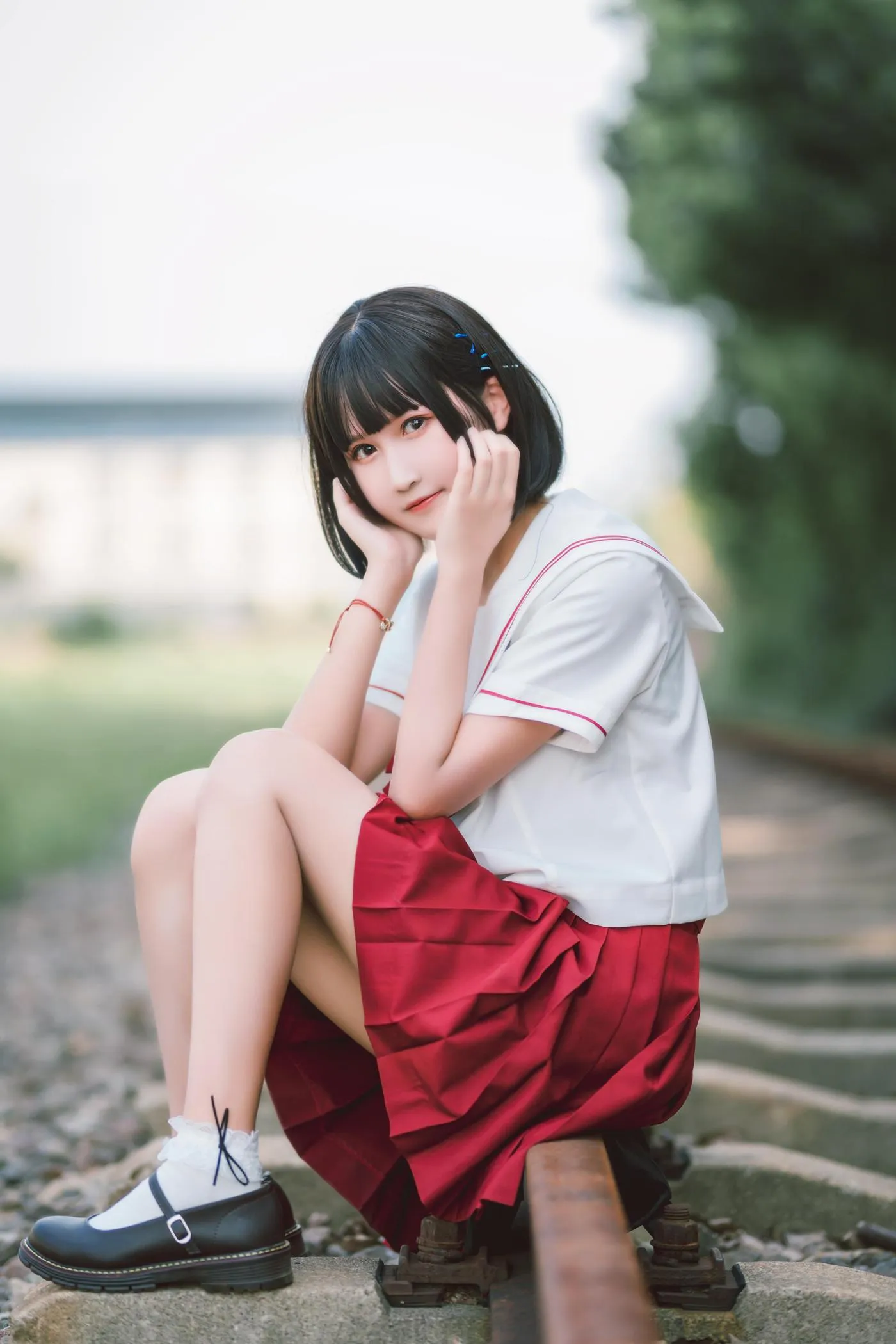 NO.14 夕阳下的JK红裙 [11P]插图5